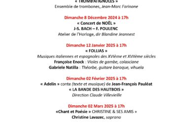 Concerts Saison 2024 – 2025