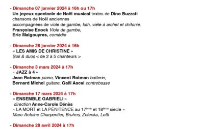 Concerts Saison 2023 – 2024