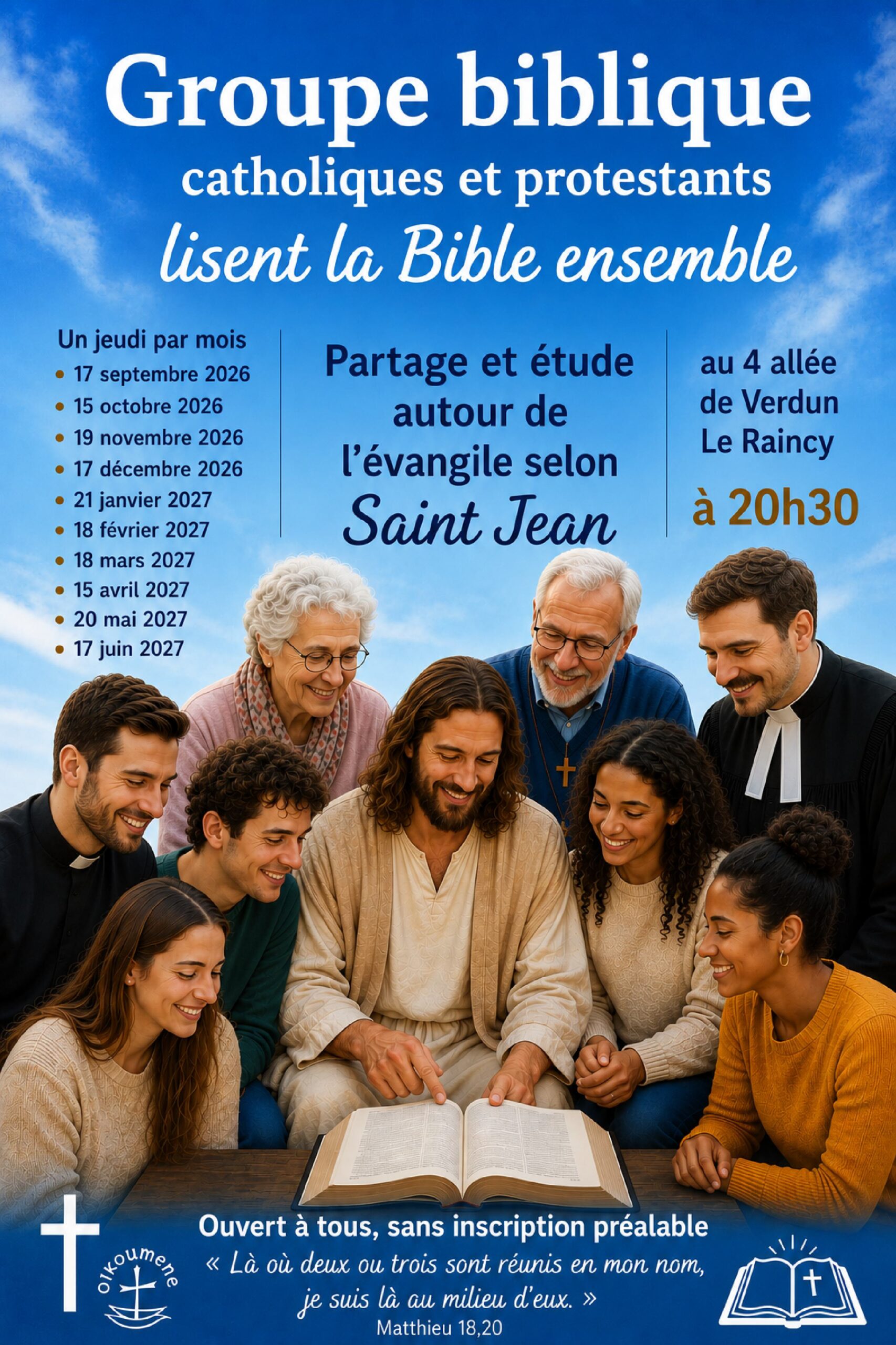 Affiche Groupe Biblique 2026-2027