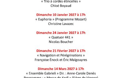 Concerts Saison 2026 – 2027
